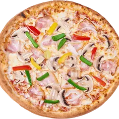 Pizza Bizzarro z boczkiem, pieczarkami i papryką – Vero Pizza Grochów
