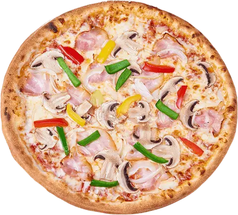 Pizza Bizzarro z boczkiem, pieczarkami i papryką – Vero Pizza Grochów