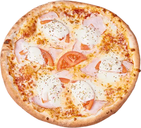 Pizza Siciliana z szynką, pomidorami i białą mozzarellą – Vero Pizza Grochów